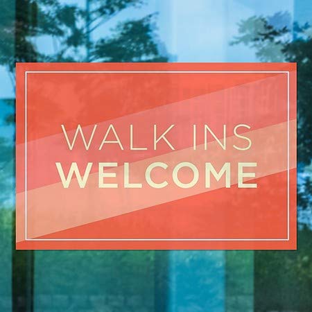 CGSignLab | Walk INS ברוך הבא -חלון אלכסוני מודרני נצמד | 36 x24